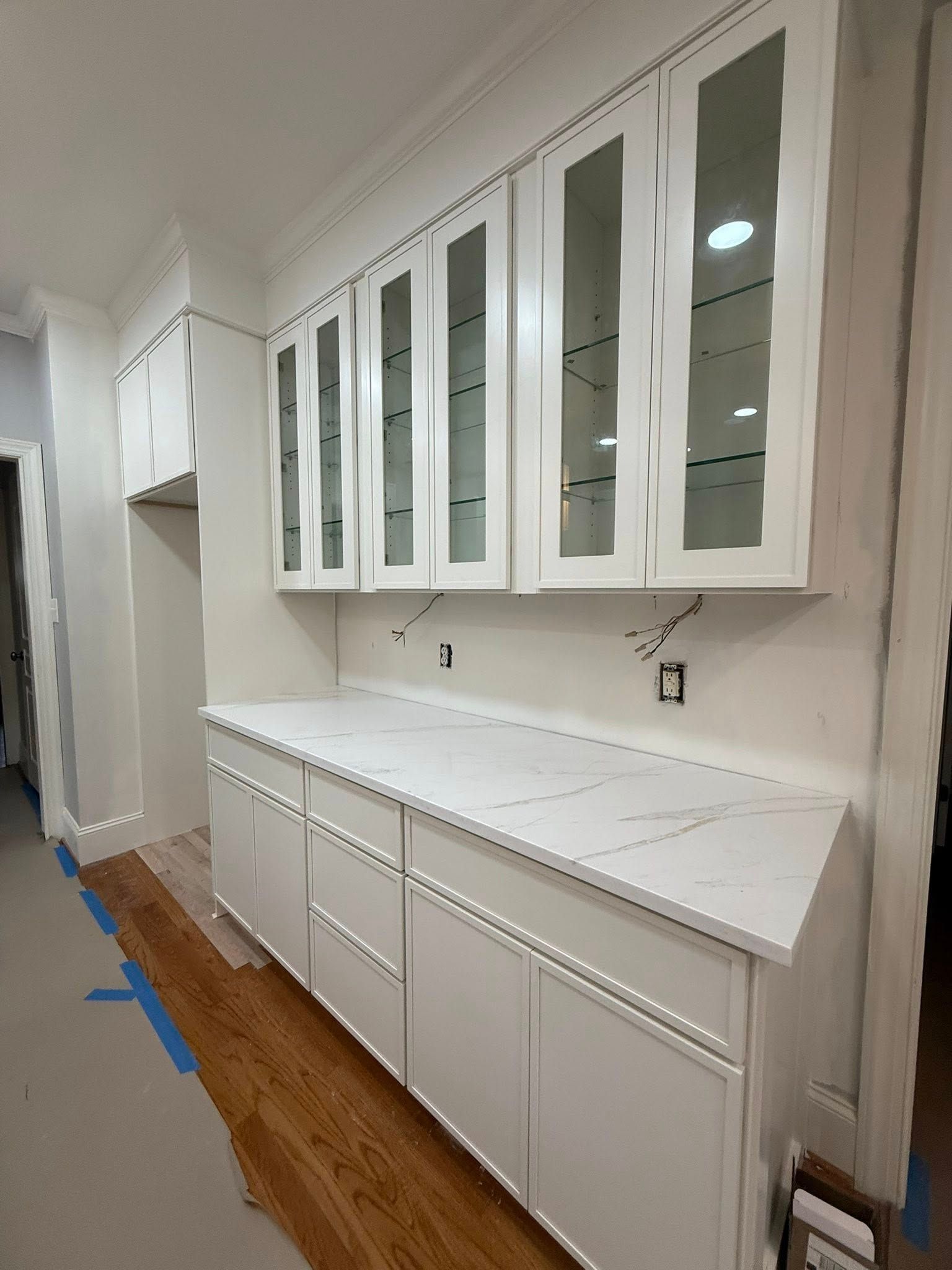 Completed cabinetry installation